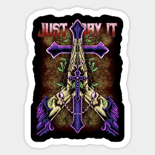 Pray it christian Sticker